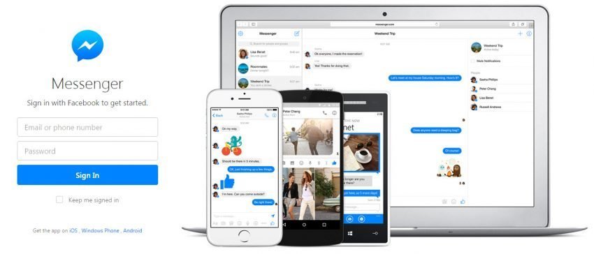 Facebook “Messenger” web sürümünü yayınlandı!